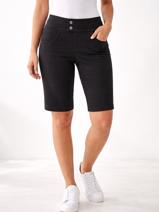 Kavu Pants - Kavu Walkalong 10" Bermuda Shorts Black Womens Size 2 Mid Rise New NWT Hiking